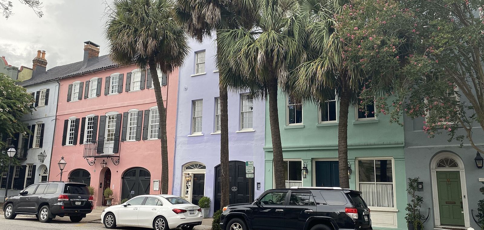 Rainbow Row on East Bay Street in Charleston, South Carolina