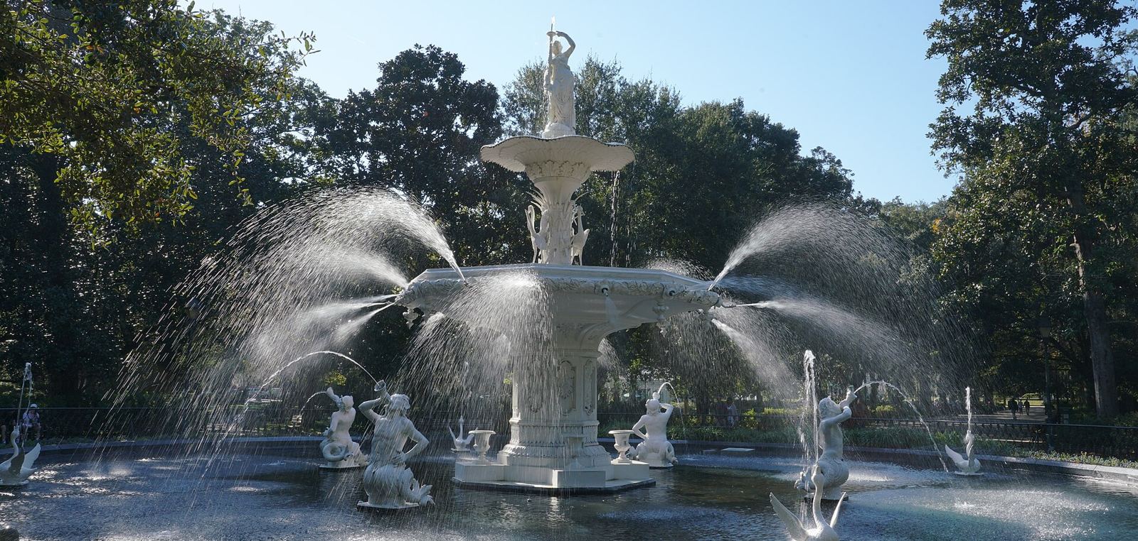The Forsyth Park fountain in Savannah, Georgia